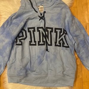 Blue tie dye PINK sweatshirt. Great condition. Size small